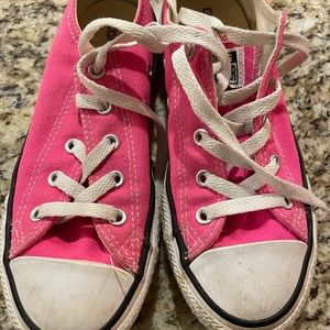 Bright pink converse